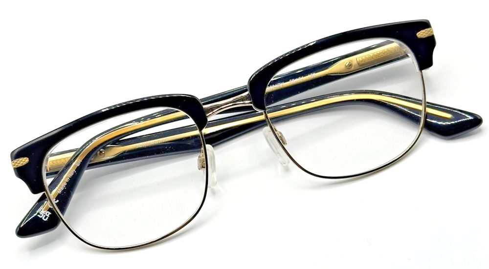 Serengeti Eyeglasses Frame CHADWICK SP562001RX Shiny Black Horn Rim 52-21-150